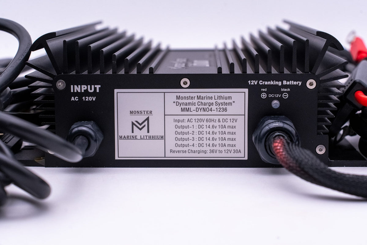 Monster Marine Lithium DYNO4 4-Bank Marine Charger