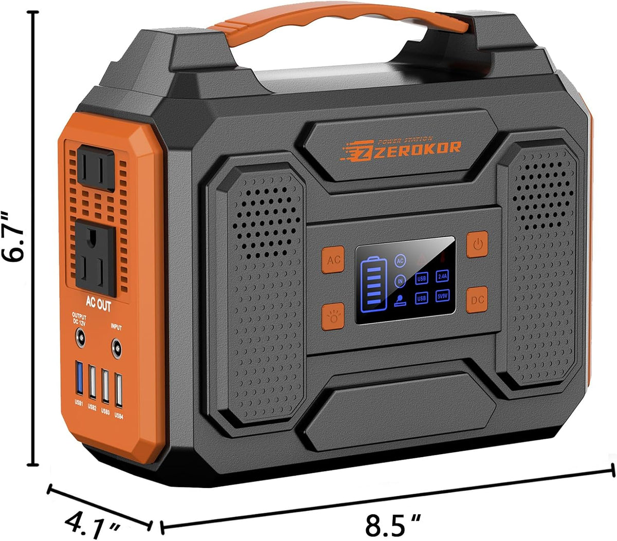 Portable Power Station with Solar Panel 60W,300W Solar Generator with Panels,100W Portable Power Bank 110V AC Outlet Fast Charging External Laptop Battery Pack for Camping Smart Device RV Van Outdoor