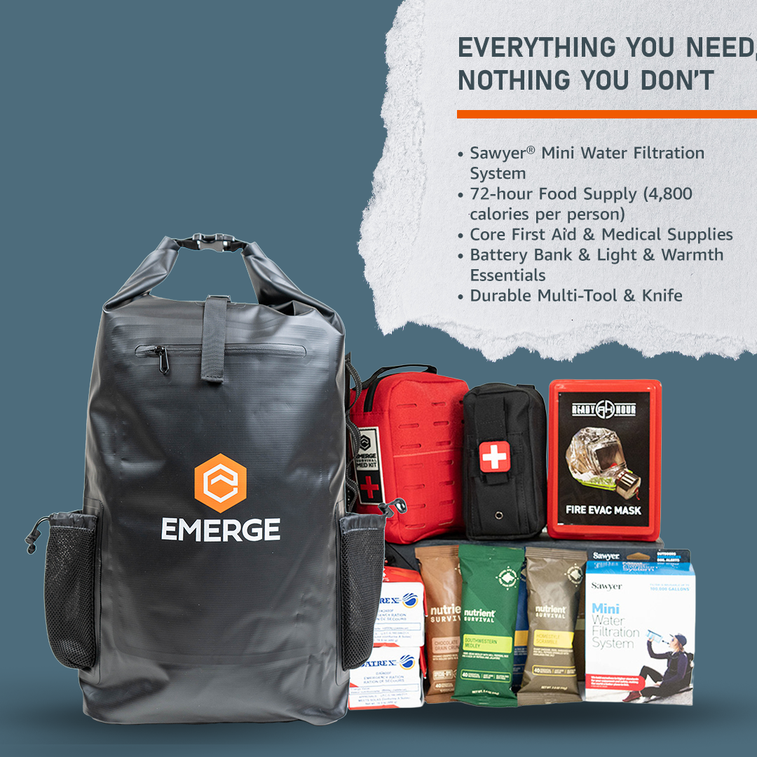 Emerge Survival 72-Hour Emergency Kit — 1 or 2 People