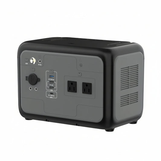 1800W Solar Generator Lifepo4 Battery Home Outdoor Emergency Portable Power Station with Wireless Charging