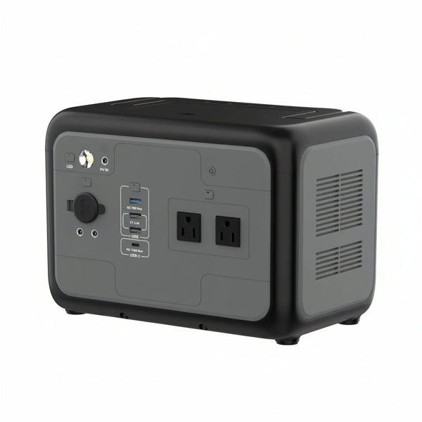 1800W Solar Generator Lifepo4 Battery Home Outdoor Emergency Portable Power Station with Wireless Charging