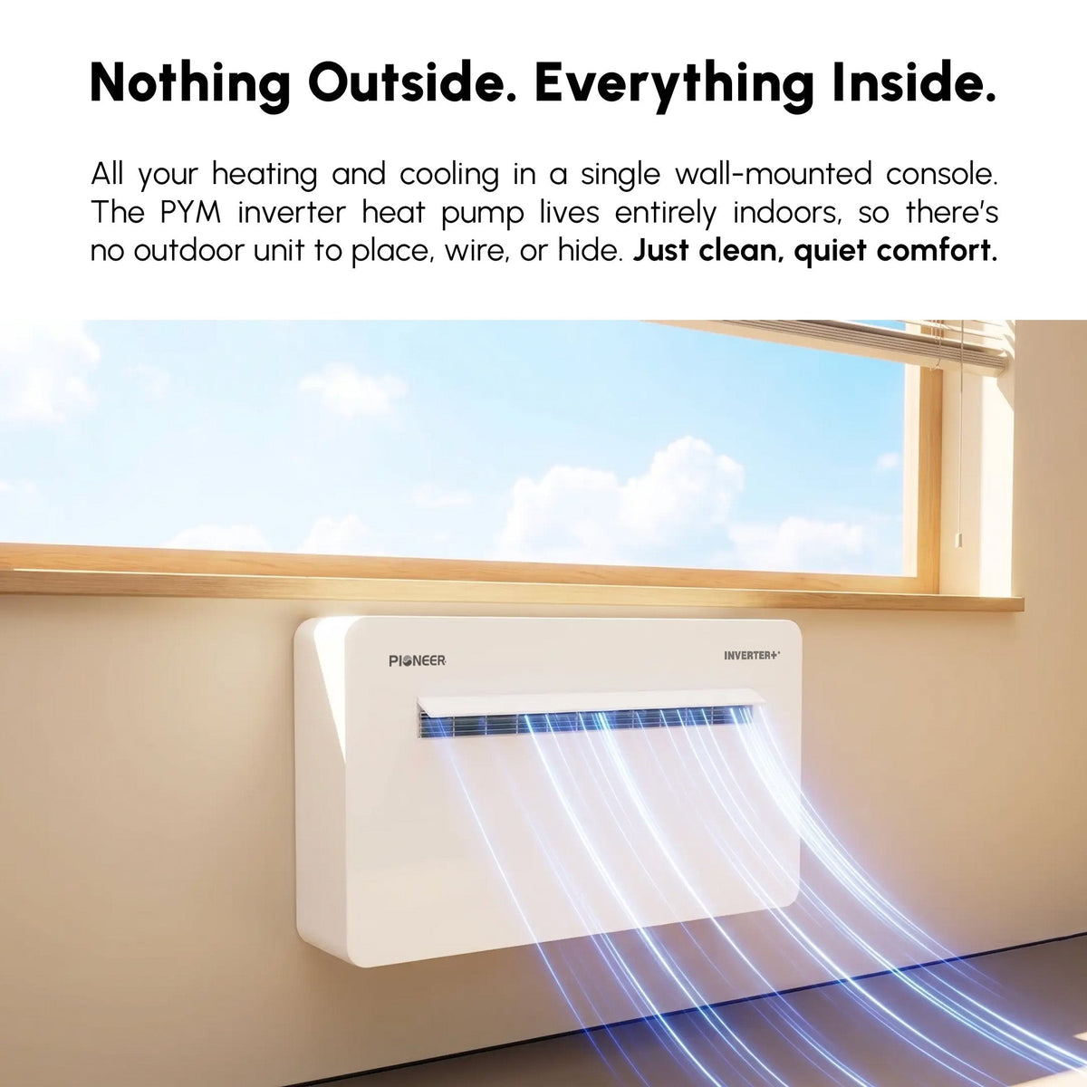 Pioneer 12,000 BTU All-in-One Console Heat Pump — 230V