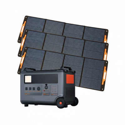 Portable Power Station 6000W with 3X200W Solar Panel, 3600Wh Lifep04 Solar Generator for Home Use, Outdoor Camping, Powermax 6000